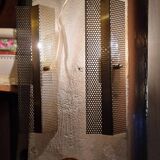 Pair of perforated metal wall lights 1960, 1970