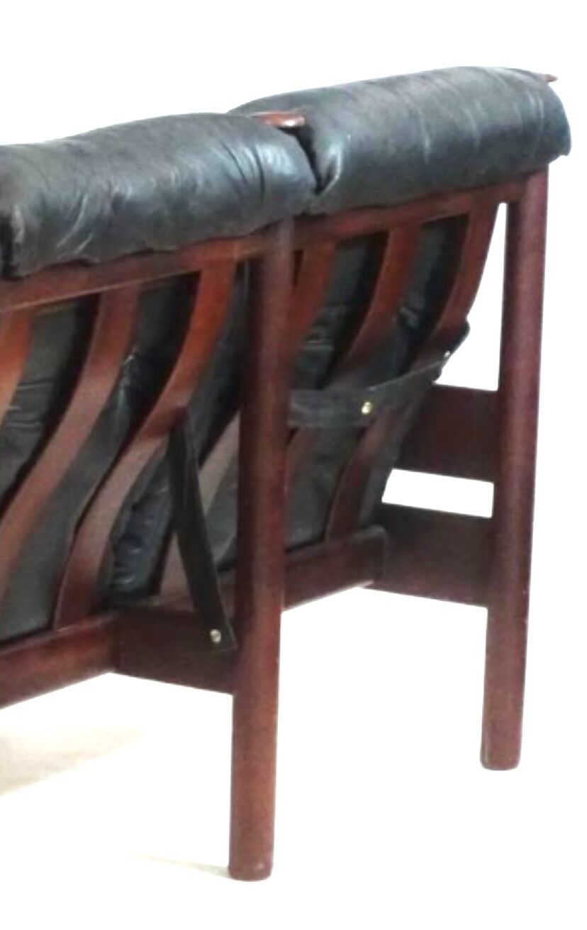 Vintage Scandinavian leather sofa