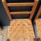 Paire de chaises enfant vintage en bois et rotin