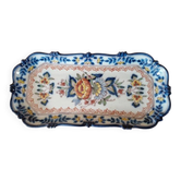 Cake or herring dish in earthenware from Royal Tichelaar Makkum