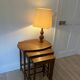 Vintage 1960s nesting tables in solid oak.