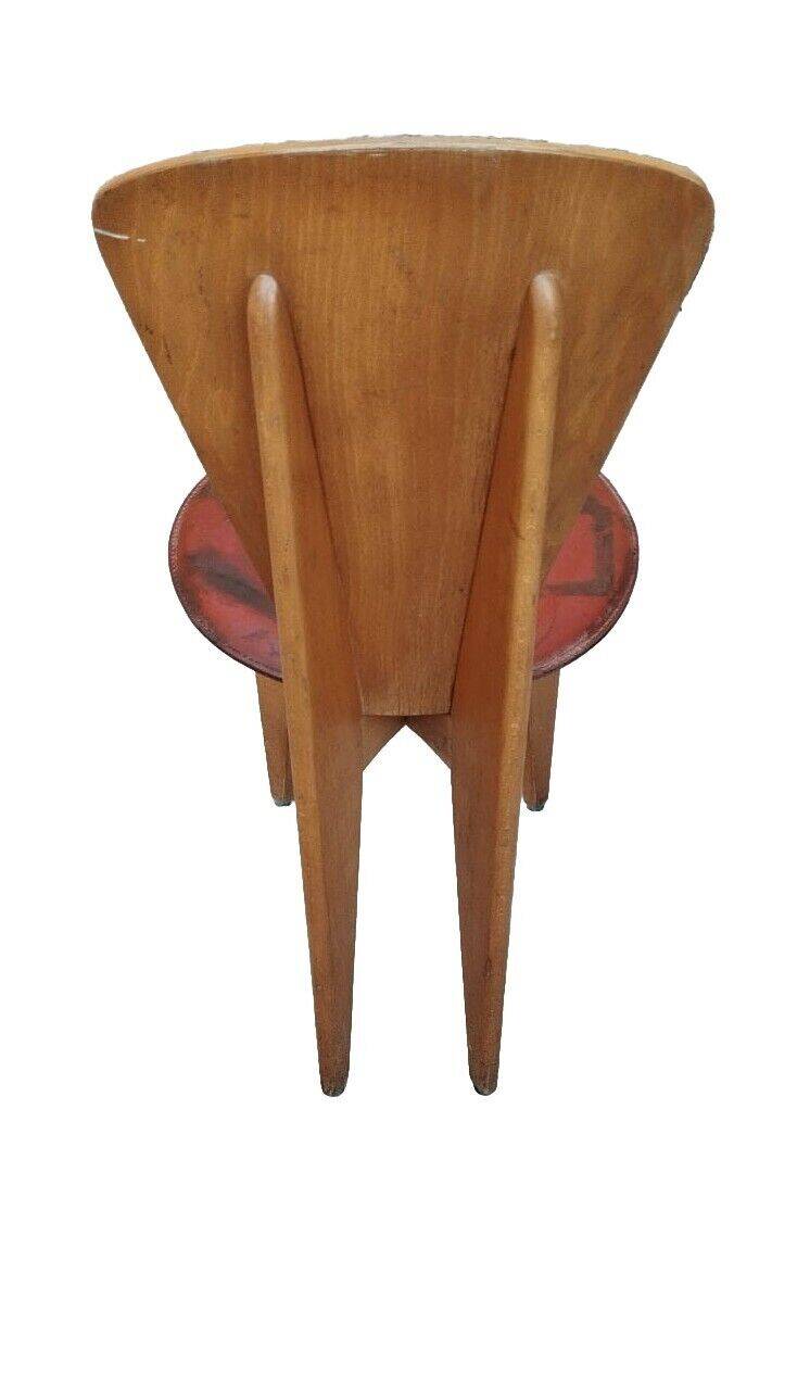 Beautiful Callegari design chair from the 70s, vintage wood