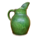 Green varnished stoneware pitcher