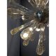 Sputnik Chandelier in Murano Glass with Gold Air Drops and Metal Frame