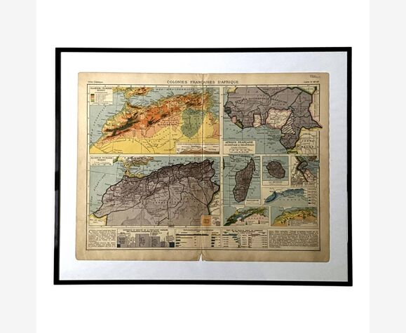 Carte "Colonies Françaises d'Afrique" 1930