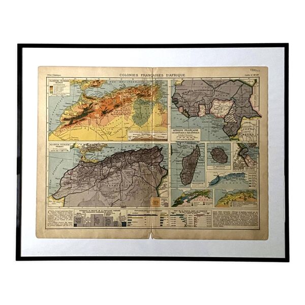 Carte ''Colonies Françaises d'Afrique'' 1930