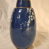 Blue Limoges porcelain vase