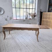 Table de ferme merisier pieds galbés XIXème