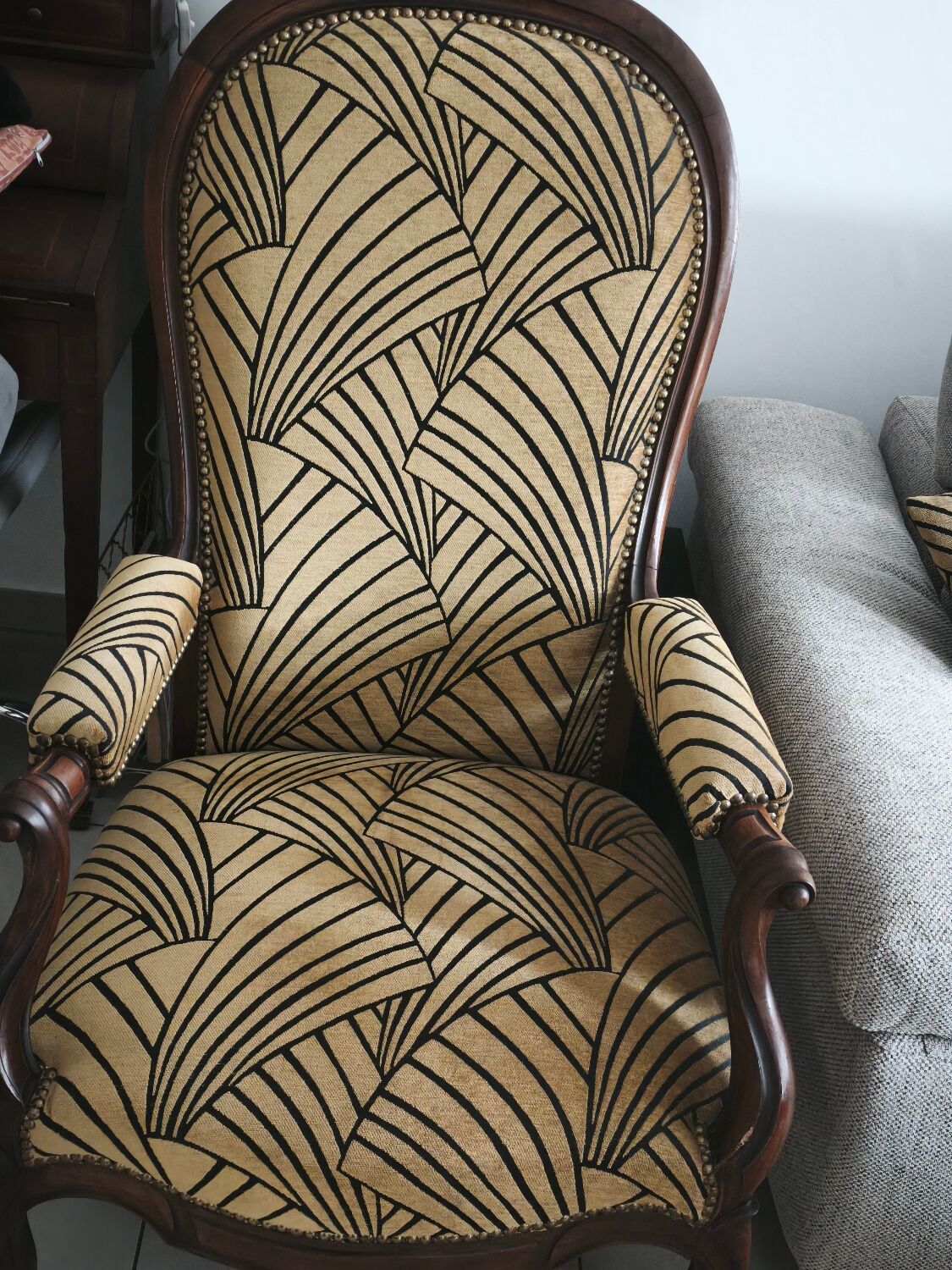 Revisited Voltaire Armchair – Art Deco Style & Louis-Philippe Structure