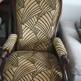 Revisited Voltaire Armchair – Art Deco Style & Louis-Philippe Structure