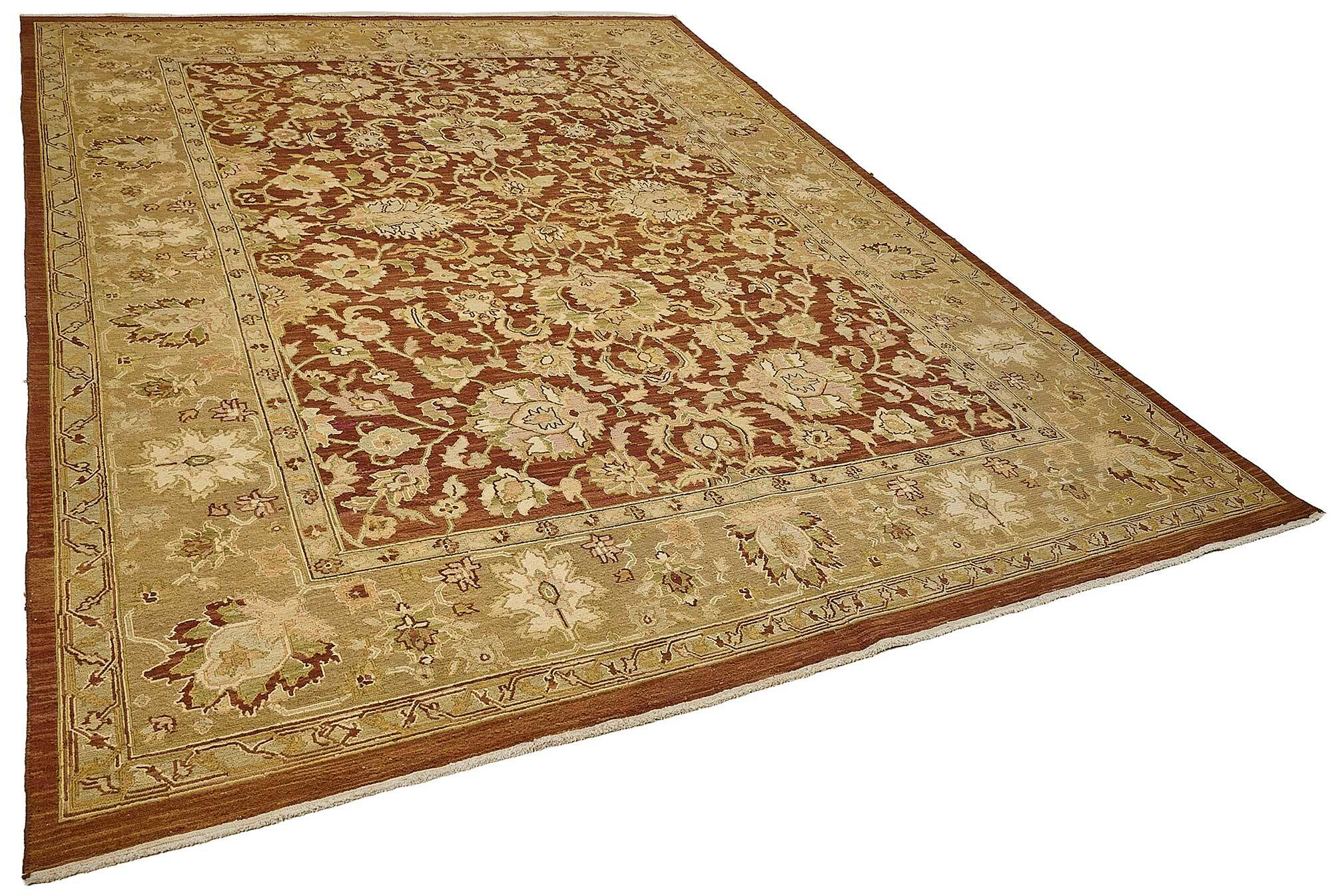 Turkish Handknotted Wool Oushak Rug 263 cm x 350 cm