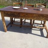 Restored solid oak farmhouse table