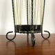Vintage umbrella door in wrought iron and scoubidou 60s