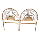 60s rattan headboard