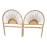 60s rattan headboard