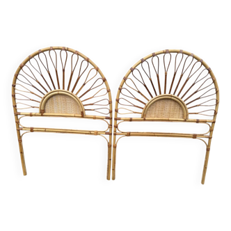 60s rattan headboard