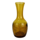 Vase verre bullé ambré vintage