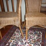 Pair of 2 rattan chairs