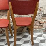 Pair of red bistro chairs