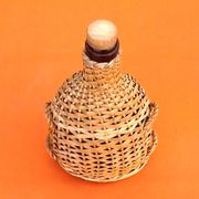 1940s Bottle Woven natural wicker