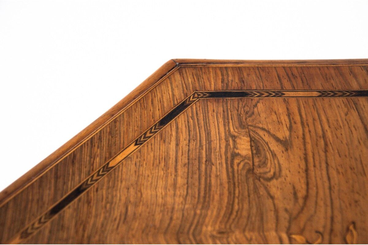 Antique thread table, Northern Europe, late 19th century.