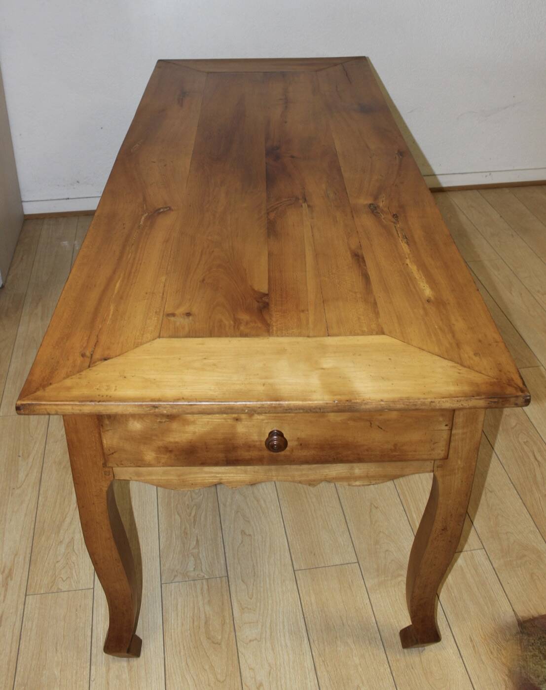 Louis XV style farmhouse table in cherry wood 19th century