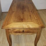 Louis XV style farmhouse table in cherry wood 19th century