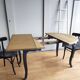 Antique extendable round table with Louis XV style extension