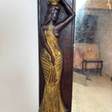 Art Deco style mirror in carved wood