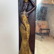 Miroir de style « Art déco » en bois sculpté
