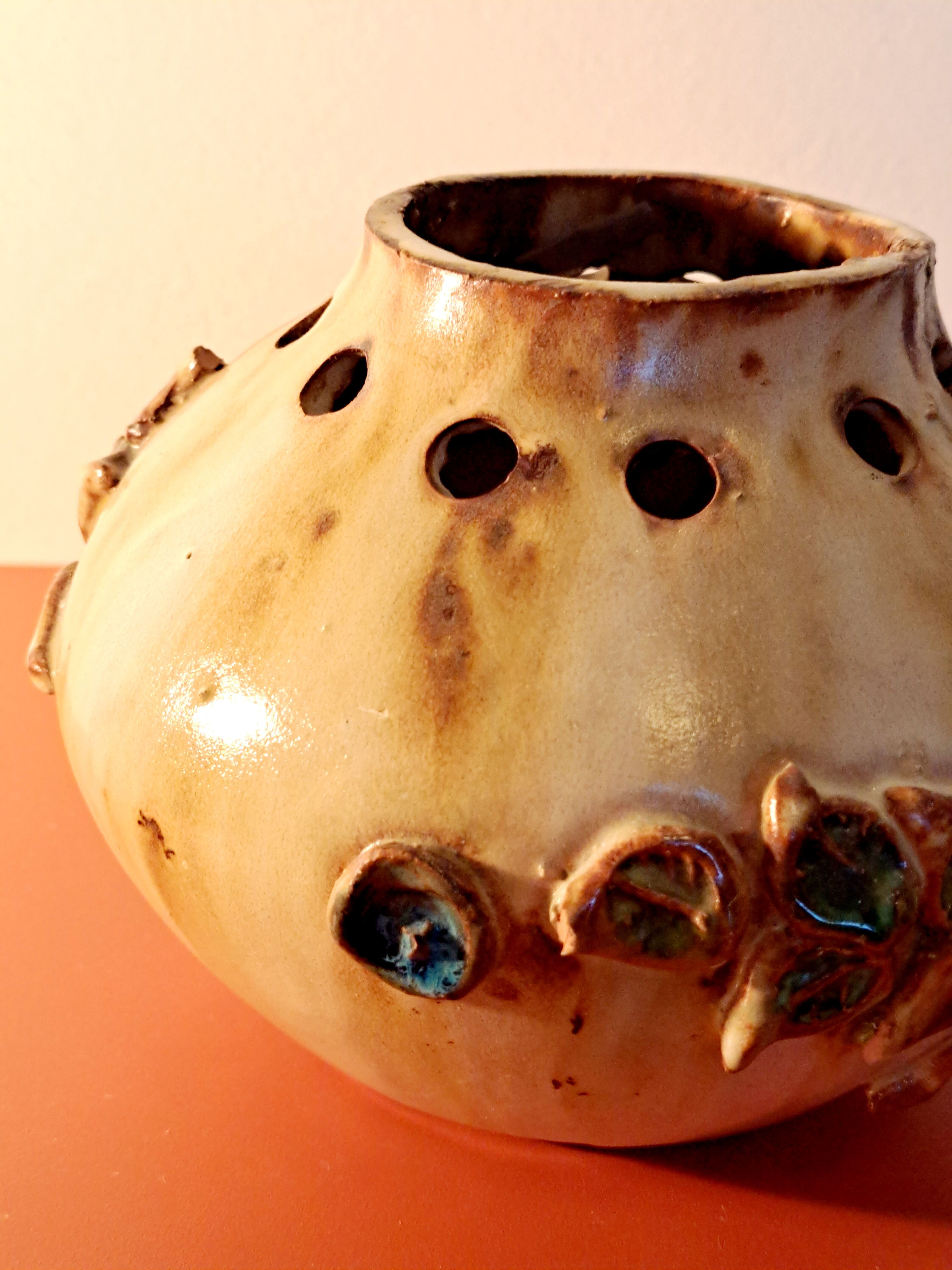 Vallauris ceramic vase 1970