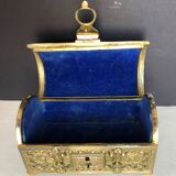 Gilded bronze jewelry chest