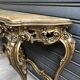 Golden wooden console on onyx Venetian baroque style