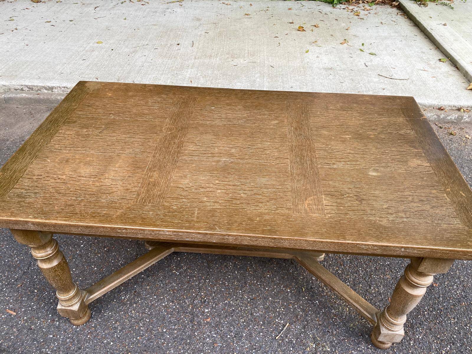 Table à manger de ferme extensible renaissance espagnol patinée 10 places