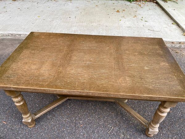 Table à manger de ferme extensible renaissance espagnol patinée 10 places