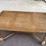 Table à manger de ferme extensible renaissance espagnol patinée 10 places