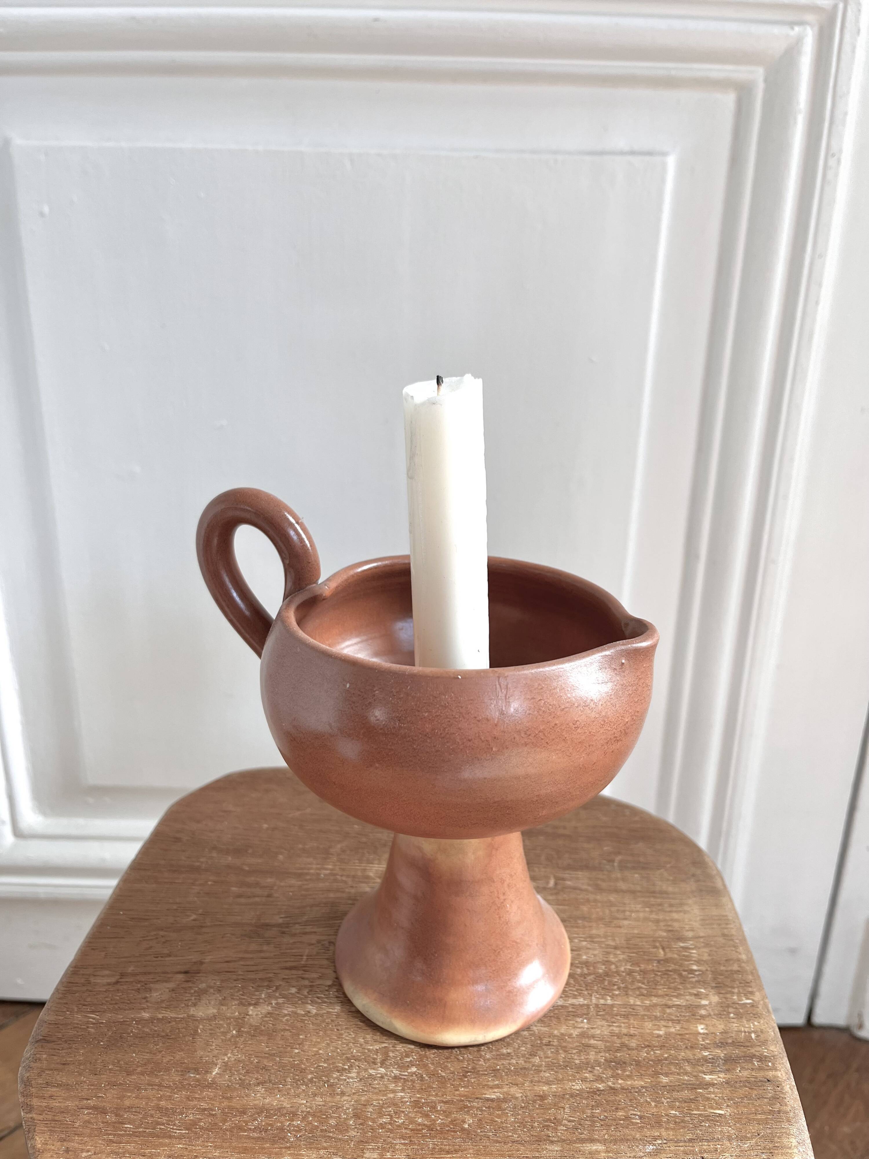 Bougeoir en céramique Vallauris
