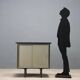 Vintage lacquered metal storage furniture, design, Italy, 1960s