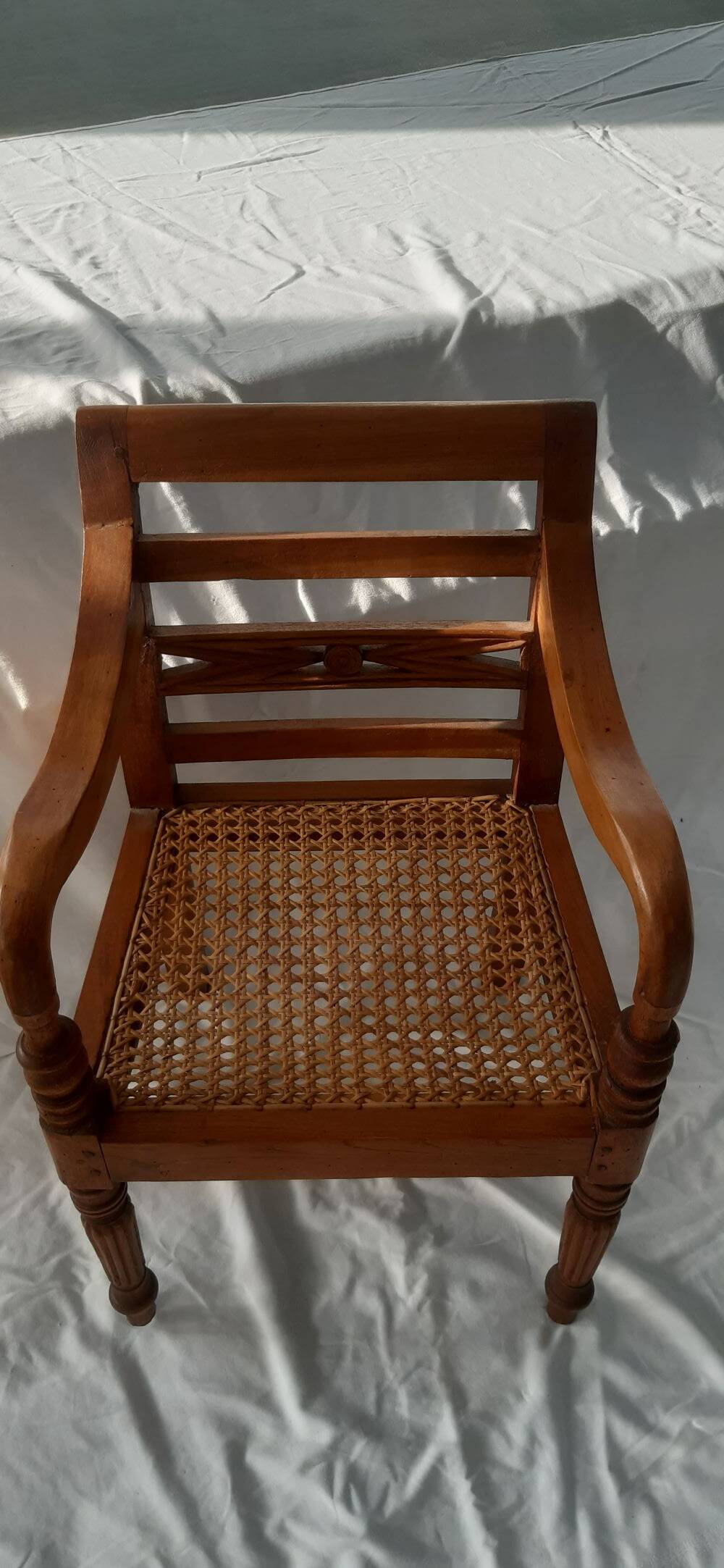 Set of two antique handcrafted children's armchairs