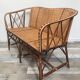 Woven rattan sofa