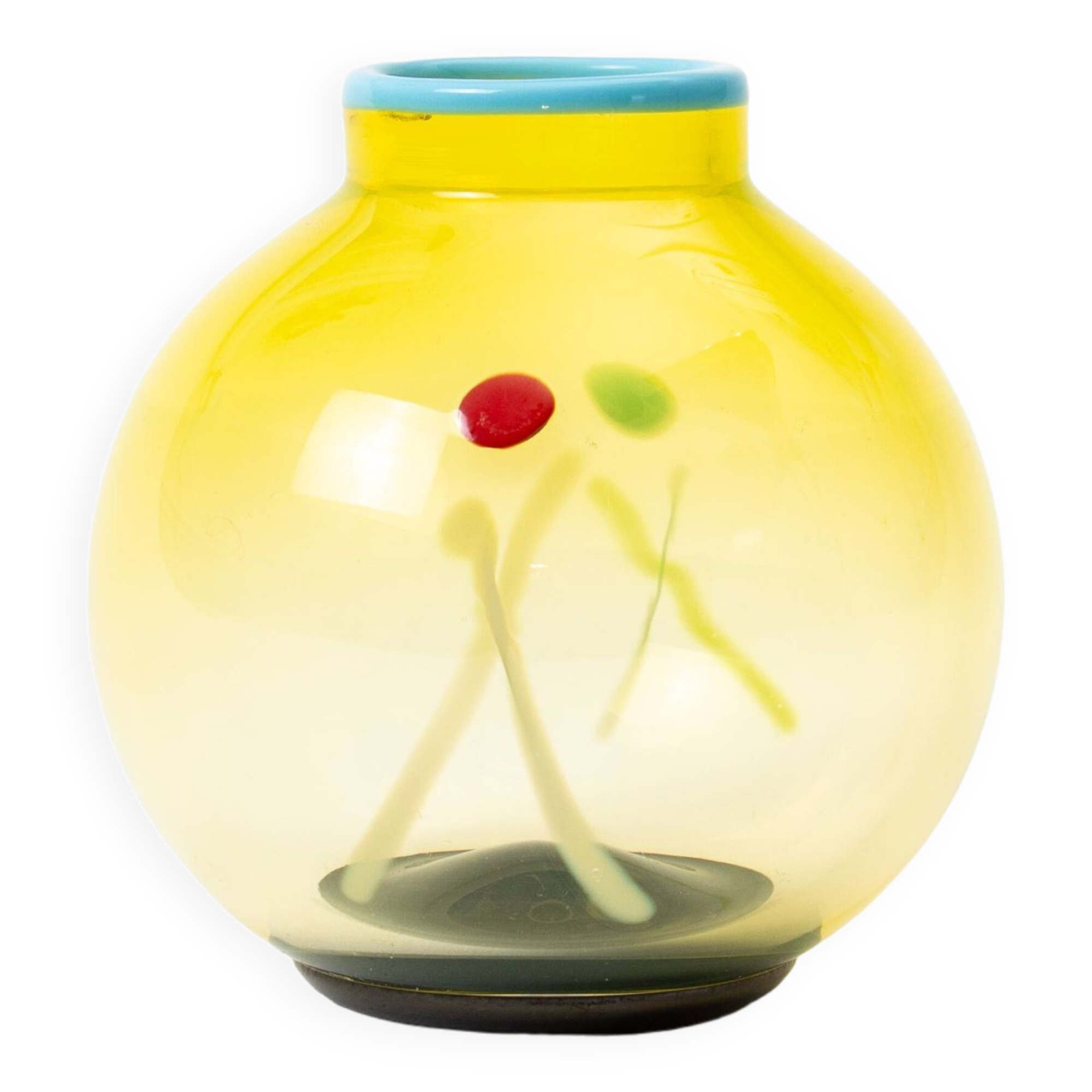 Small blown glass vase Transjö Hytta (Sweden)