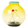Small blown glass vase Transjö Hytta (Sweden)