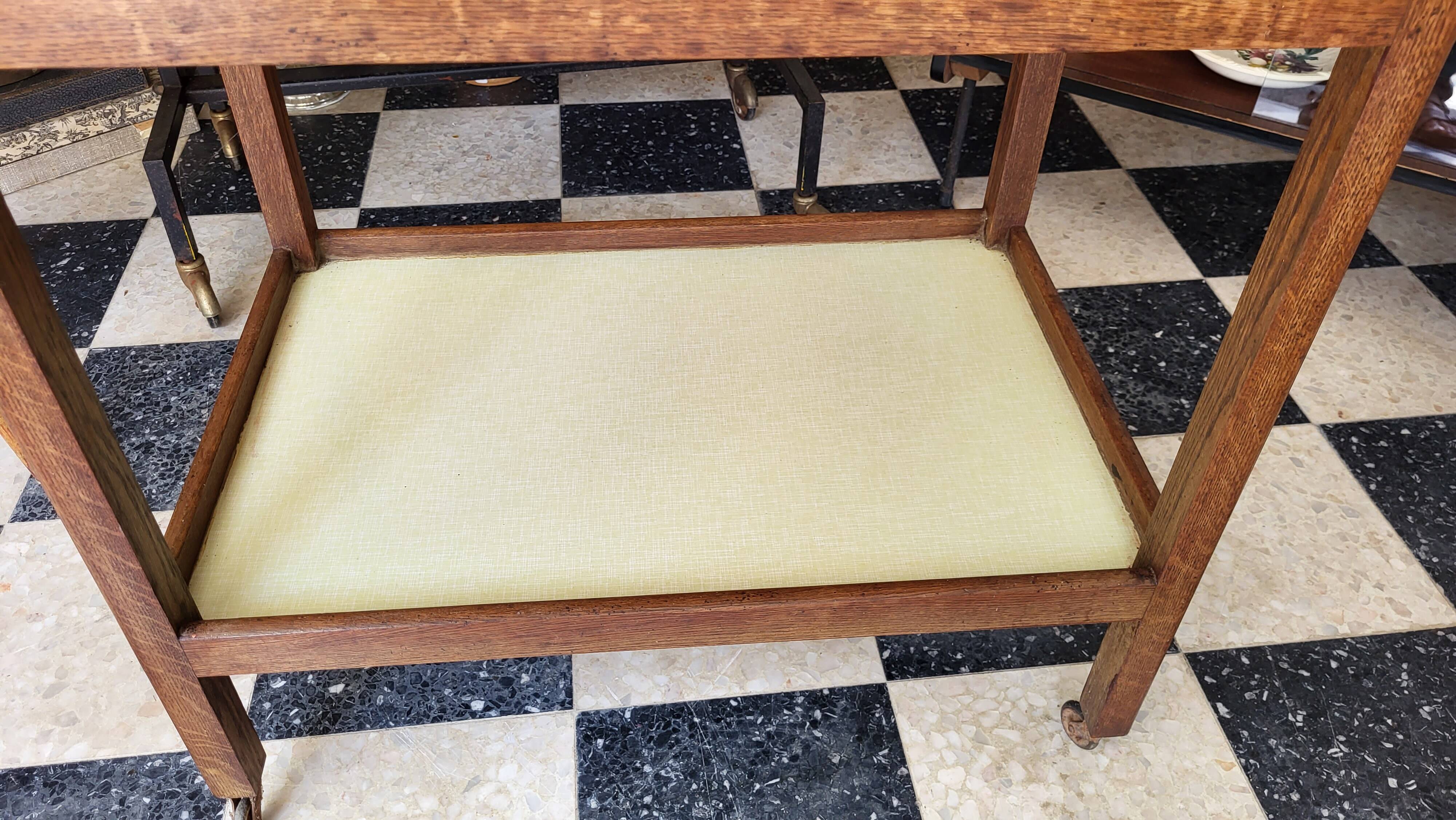 Service table wood & formica 50s