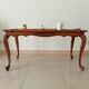Vintage Chippendale coffee table in beech and rattan, Louis XV style.