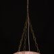 Art Decò Albaster white and pink chandelier, 1950s