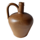 Beau pot à huile ou à vin vintage fait main en grès marron vernissé
