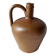 Beau pot à huile ou à vin vintage fait main en grès marron vernissé