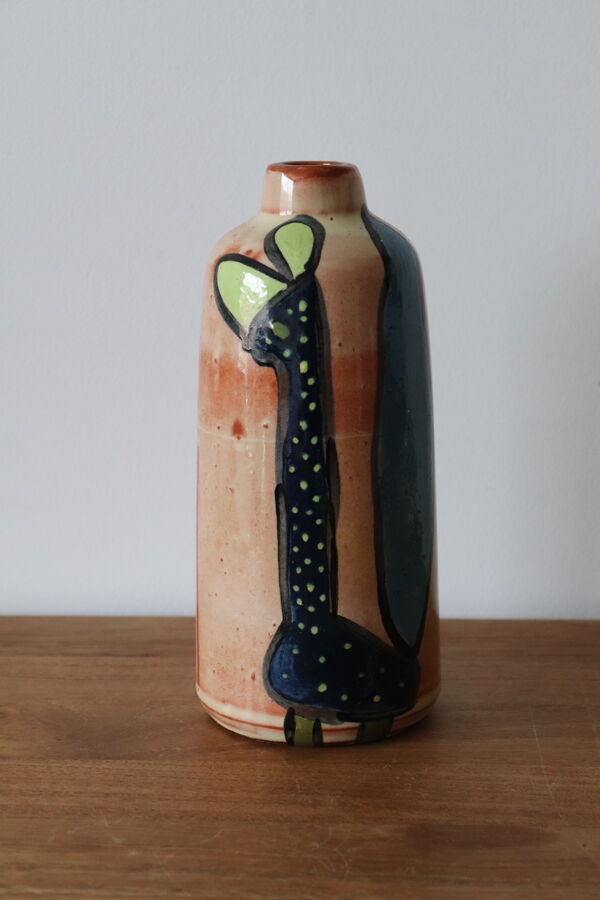 Vase signé les girafes en céramique