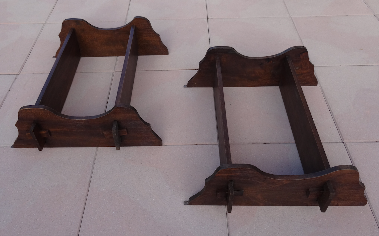 Lot of 2 vintage shelves