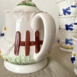 Slurry tea set geese 80s